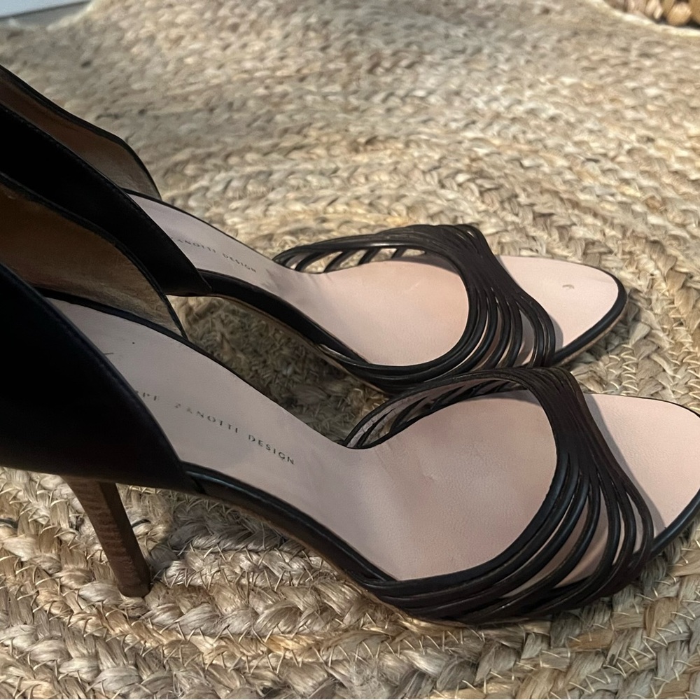 Giuseppe Zanotti Leather Brown Strappy Heels - Picture 2 of 3